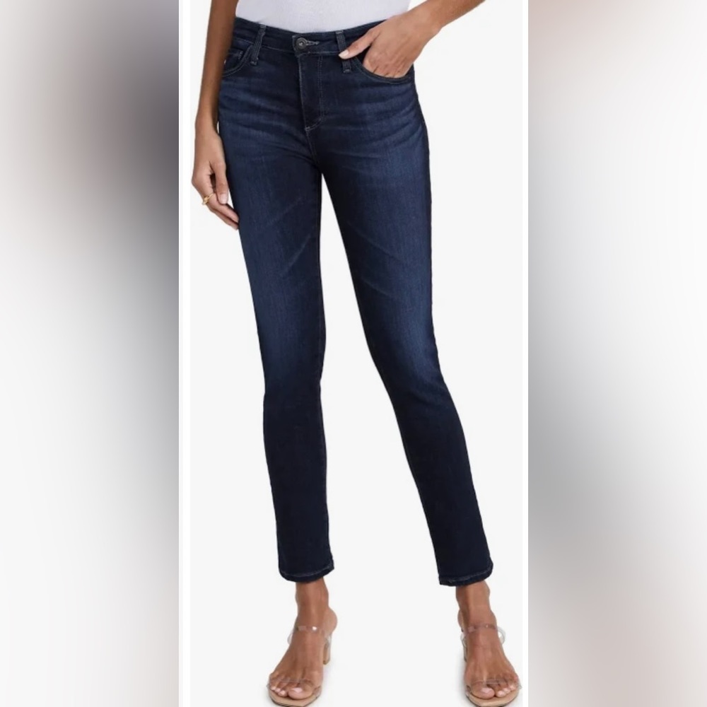 AG-ED Denim The Prima Crop Mid-Rise Cigarette Crop Denim Jean
